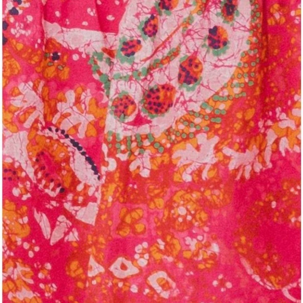 Cleobella Monaco Midi Dress Hibiscus Pink Paisley Organic Cotton Size Large - Picture 3 of 9